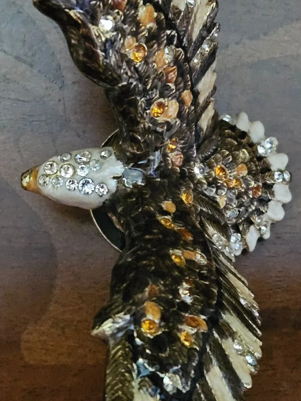 RARE VINTAGE JAY STRONGWATER EAGLE LINCOLN WASHINGTON DESK FIGURINE OBJET